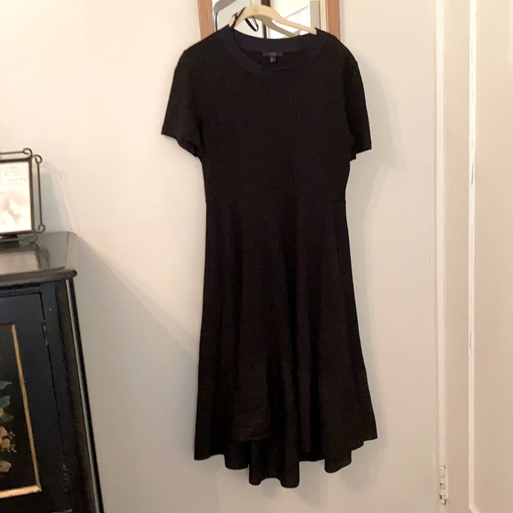 COS cotton A-line black dress with navy color. Size medium